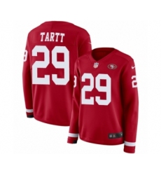 Women's Nike San Francisco 49ers #29 Jaquiski Tartt Limited Red Therma Long Sleeve NFL Jersey