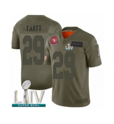 Youth San Francisco 49ers #29 Jaquiski Tartt Limited Olive 2019 Salute to Service Super Bowl LIV Bound Football Jersey