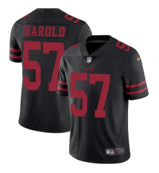 Men's Nike San Francisco 49ers #57 Eli Harold Black Vapor Untouchable Limited Player NFL Jersey