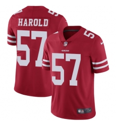 Men's Nike San Francisco 49ers #57 Eli Harold Red Team Color Vapor Untouchable Limited Player NFL Jersey