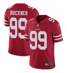 Men's Nike San Francisco 49ers #99 DeForest Buckner Red Team Color Vapor Untouchable Limited Player NFL Jersey