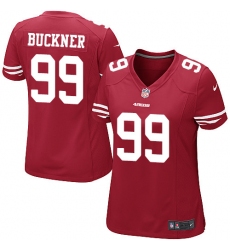 Women's Nike San Francisco 49ers #99 DeForest Buckner Game Red Team Color NFL Jersey