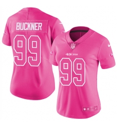 Women's Nike San Francisco 49ers #99 DeForest Buckner Limited Pink Rush Fashion NFL Jersey