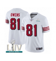 Men's San Francisco 49ers #81 Terrell Owens Limited White Rush Vapor Untouchable Super Bowl LIV Bound Football Jersey