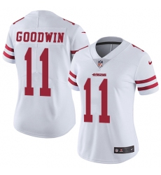 Women's Nike San Francisco 49ers #11 Marquise Goodwin White Vapor Untouchable Limited Player NFL Jersey