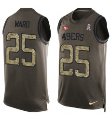 Men's Nike San Francisco 49ers #25 Jimmie Ward Limited Green Salute to Service Tank Top NFL Jersey