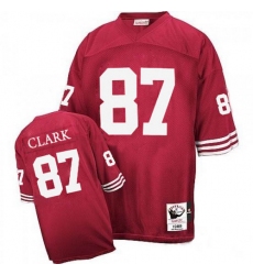 Mitchell and Ness San Francisco 49ers #87 Dwight Clark Authentic Red NFL Jersey
