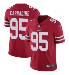 Men's Nike San Francisco 49ers #95 Cornellius Carradine Red Team Color Vapor Untouchable Limited Player NFL Jersey