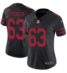 Women's Nike San Francisco 49ers #63 Brandon Fusco Black Vapor Untouchable Limited Player NFL Jersey