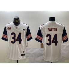 Men's Chicago Bears #34 Walter Payton Limited White Team Fashion FUSE Jersey