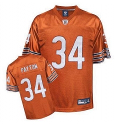 Reebok Chicago Bears #34 Walter Payton Orange Alternate Premier EQT Throwback NFL Jersey