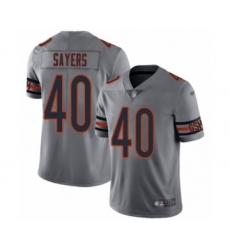 Women's Chicago Bears #40 Gale Sayers Limited Silver Inverted Legend Football Jersey