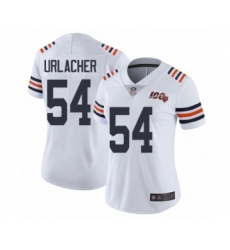 Women's Chicago Bears #54 Brian Urlacher White 100th Season Limited Football Jersey