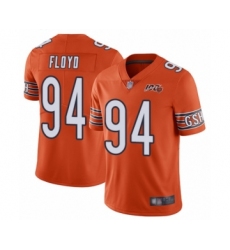 Men's Chicago Bears #94 Leonard Floyd Orange Alternate 100th Season Limited Football Jersey