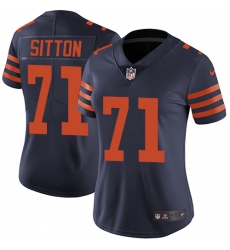 Women's Nike Chicago Bears #71 Josh Sitton Navy Blue Alternate Vapor Untouchable Limited Player NFL Jersey