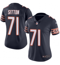 Women's Nike Chicago Bears #71 Josh Sitton Navy Blue Team Color Vapor Untouchable Limited Player NFL Jersey
