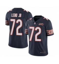 Youth Chicago Bears #72 Charles Leno Navy Blue Team Color 100th Season Limited Football Jersey