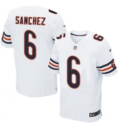 Men's Nike Chicago Bears #6 Mark Sanchez Elite White NFL Jersey