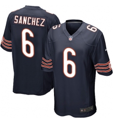 Men's Nike Chicago Bears #6 Mark Sanchez Game Navy Blue Team Color NFL Jersey