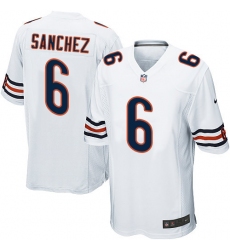 Men's Nike Chicago Bears #6 Mark Sanchez Game White NFL Jersey