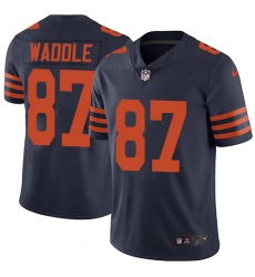 Men's Nike Chicago Bears #87 Tom Waddle Navy Blue Alternate Vapor Untouchable Limited Player NFL Jersey
