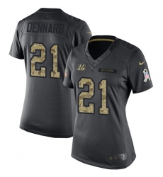 Women's Nike Cincinnati Bengals #21 Darqueze Dennard Limited Black 2016 Salute to Service NFL Jersey