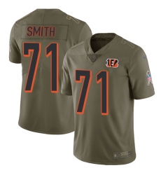 Men's Nike Cincinnati Bengals #71 Andre Smith Limited Olive 2017 Salute to Service NFL Jersey