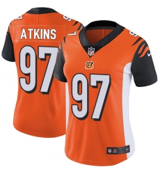 Women's Nike Cincinnati Bengals #97 Geno Atkins Vapor Untouchable Limited Orange Alternate NFL Jersey