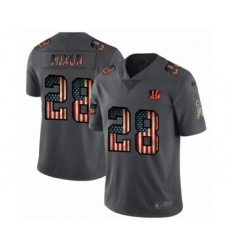 Men's Cincinnati Bengals #28 Joe Mixon Limited Black USA Flag 2019 Salute To Service Football Jersey