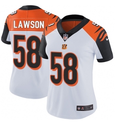 Women's Nike Cincinnati Bengals #58 Carl Lawson Vapor Untouchable Limited White NFL Jersey