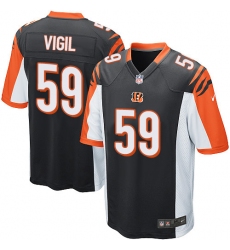 Men's Nike Cincinnati Bengals #59 Nick Vigil Game Black Team Color NFL Jersey