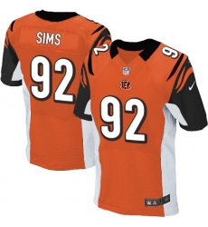 Men's Nike Cincinnati Bengals #92 Pat Sims Elite Orange Alternate NFL Jersey