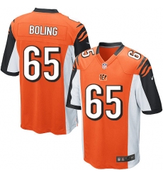 Men's Nike Cincinnati Bengals #65 Clint Boling Game Orange Alternate NFL Jersey