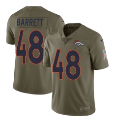 Men's Nike Denver Broncos #48 Shaquil Barrett Limited Olive 2017 Salute to Service NFL Jersey
