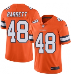 Youth Nike Denver Broncos #48 Shaquil Barrett Limited Orange Rush Vapor Untouchable NFL Jersey