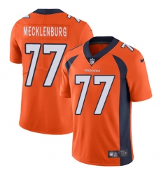 Men's Nike Denver Broncos #77 Karl Mecklenburg Orange Team Color Vapor Untouchable Limited Player NFL Jersey