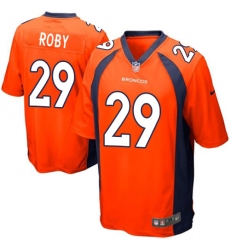 Men's Nike Denver Broncos #29 Bradley Roby Game Orange Team Color NFL Jersey