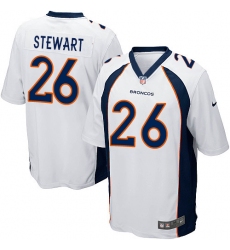 Men's Nike Denver Broncos #26 Darian Stewart Game White NFL Jersey