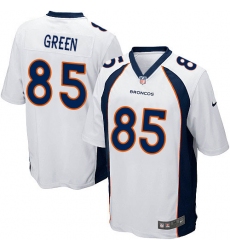Men's Nike Denver Broncos #85 Virgil Green Game White NFL Jersey