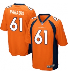 Men's Nike Denver Broncos #61 Matt Paradis Game Orange Team Color NFL Jersey