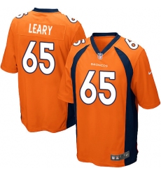 Men's Nike Denver Broncos #65 Ronald Leary Game Orange Team Color NFL Jersey