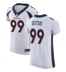 Men's Nike Denver Broncos #99 Adam Gotsis White Vapor Untouchable Elite Player NFL Jersey