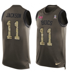 Men's Nike Tampa Bay Buccaneers #11 DeSean Jackson Limited Green Salute to Service Tank Top NFL Jersey