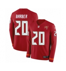 Youth Nike Tampa Bay Buccaneers #20 Ronde Barber Limited Red Therma Long Sleeve NFL Jersey
