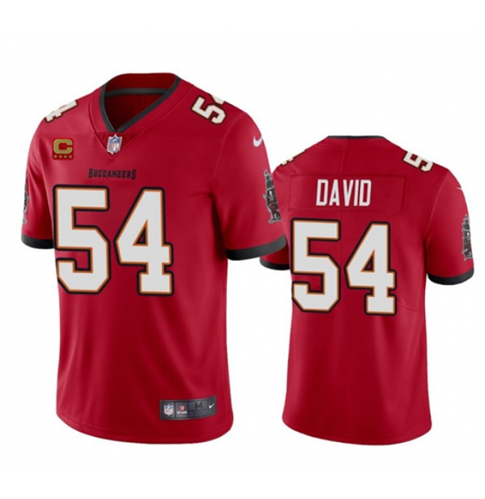 Men's Tampa Bay Buccaneers #54 Lavonte David Red 2024 With 4-Star C Vapor Limited Football Stitched Jersey