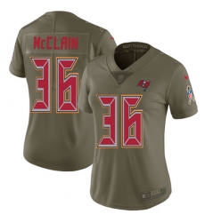 Women's Nike Tampa Bay Buccaneers #36 Robert McClain Limited Olive 2017 Salute to Service NFL Jersey