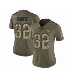 Women's Arizona Cardinals #32 Budda Baker Limited Olive Camo 2017 Salute to Service Football Jersey Women's Arizona Cardinals #32 Budda Baker Limited Olive Camo 2017 Salute to Service Football Jersey