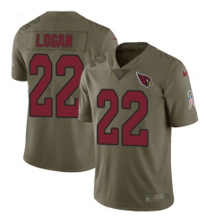 Men's Nike Arizona Cardinals #22 T. J. Logan Limited Olive 2017 Salute to Service NFL Jersey