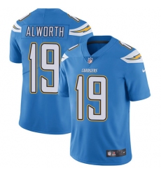 Men's Nike Los Angeles Chargers #19 Lance Alworth Electric Blue Alternate Vapor Untouchable Limited Player NFL Jersey