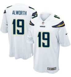 Men's Nike Los Angeles Chargers #19 Lance Alworth Game White NFL Jersey